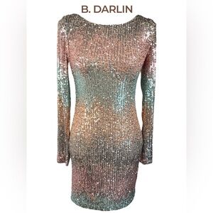 B. Darlin | Scoop Back Sequined Bodycon Dress | NWT!